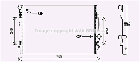 VN2398 AVA QUALITY COOLING Радиатор, охлаждение двигателя