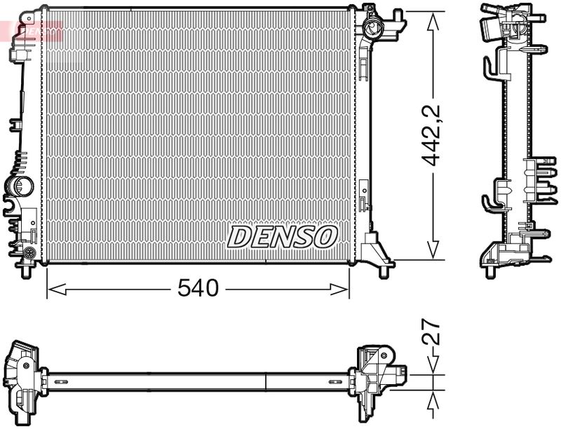 DRM23114 DENSO Радиатор, охлаждение двигателя