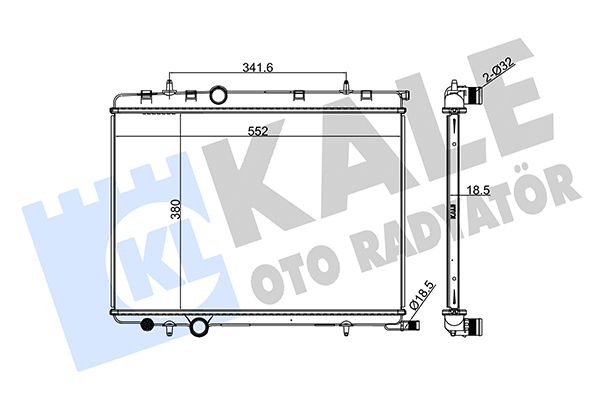 225000 KALE OTO RADYATÖR Радиатор, охлаждение двигателя