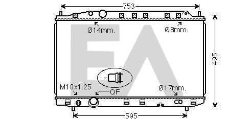 31R26100 EACLIMA Радиатор, охлаждение двигателя