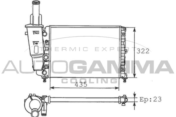 100291 AUTOGAMMA Радиатор, охлаждение двигателя