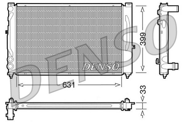 DRM02020 DENSO Радиатор, охлаждение двигателя