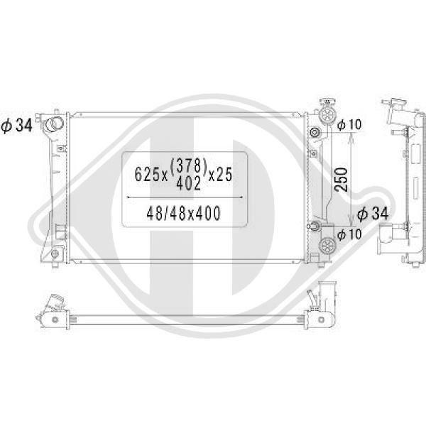 DCM3224 DIEDERICHS Радиатор, охлаждение двигателя