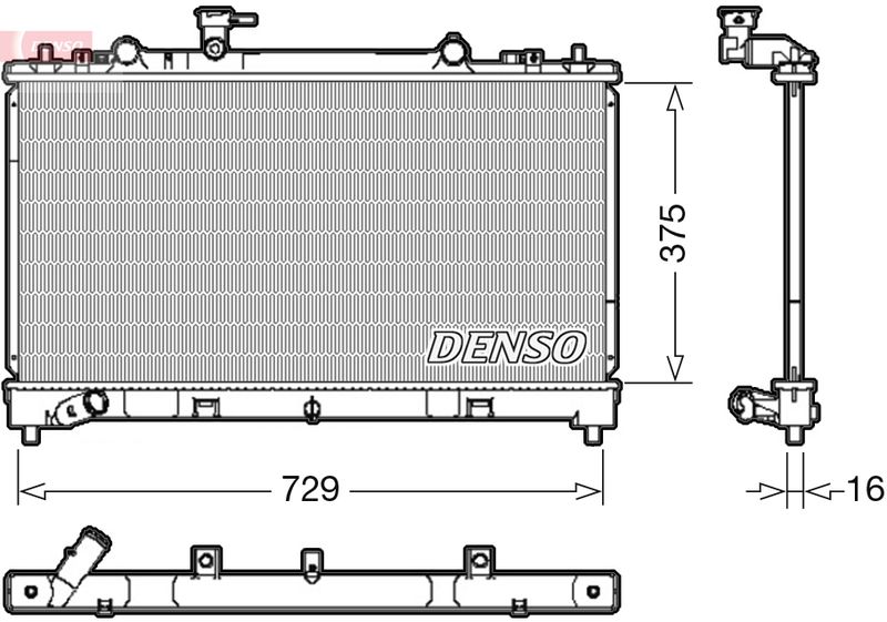 DRM44038 DENSO Радиатор, охлаждение двигателя