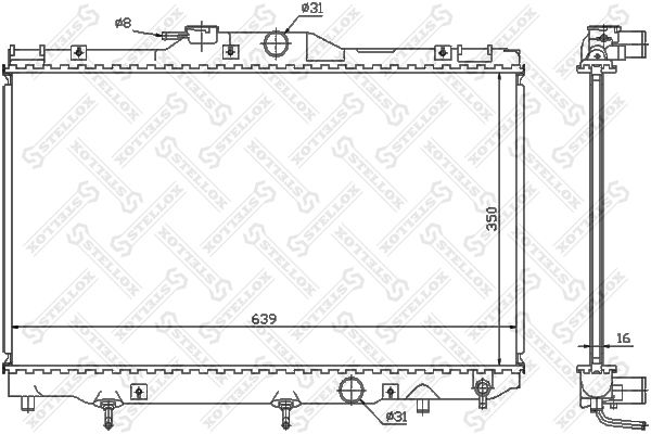 1026299SX STELLOX Радиатор, охлаждение двигателя