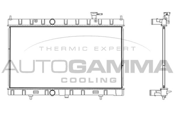 107884 AUTOGAMMA Радиатор, охлаждение двигателя