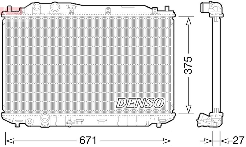 DRM40029 DENSO Радиатор, охлаждение двигателя