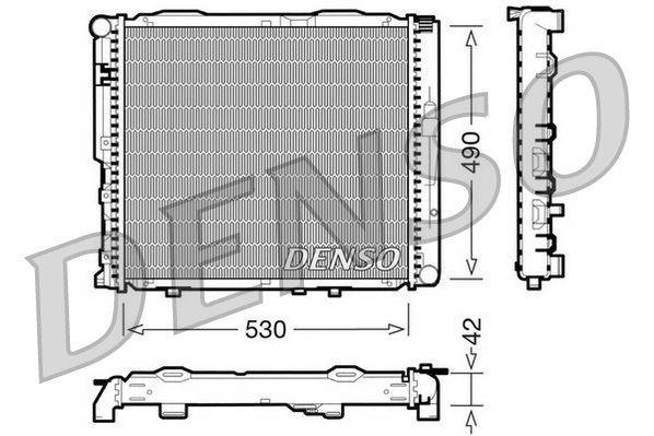 DRM17034 DENSO Радиатор, охлаждение двигателя