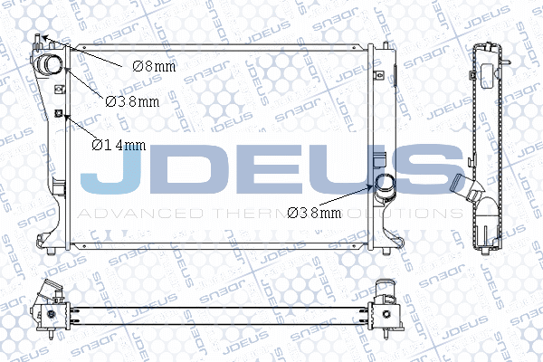 M0280110 JDEUS Радиатор, охлаждение двигателя