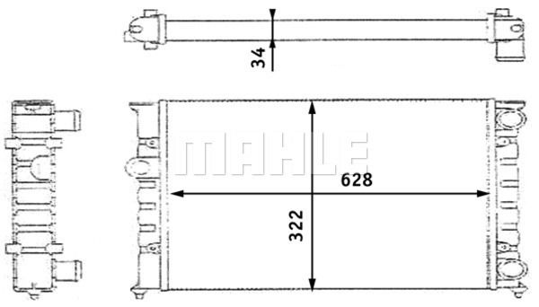 CR348000S MAHLE Радиатор, охлаждение двигателя