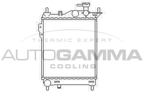 103667 AUTOGAMMA Радиатор, охлаждение двигателя