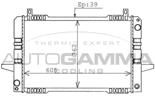 100383 AUTOGAMMA Радиатор, охлаждение двигателя