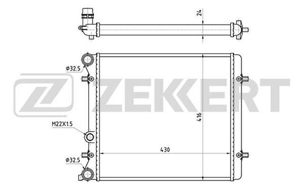 MK1101 ZEKKERT Радиатор, охлаждение двигателя