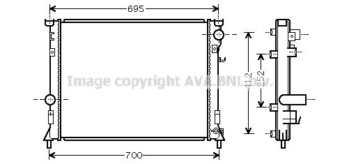 CR2097 AVA QUALITY COOLING Радиатор, охлаждение двигателя