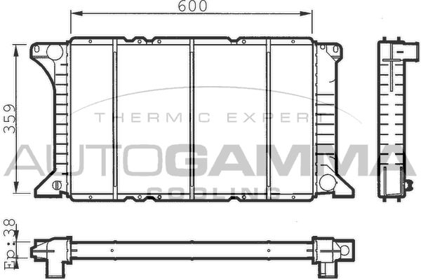 100394 AUTOGAMMA Радиатор, охлаждение двигателя