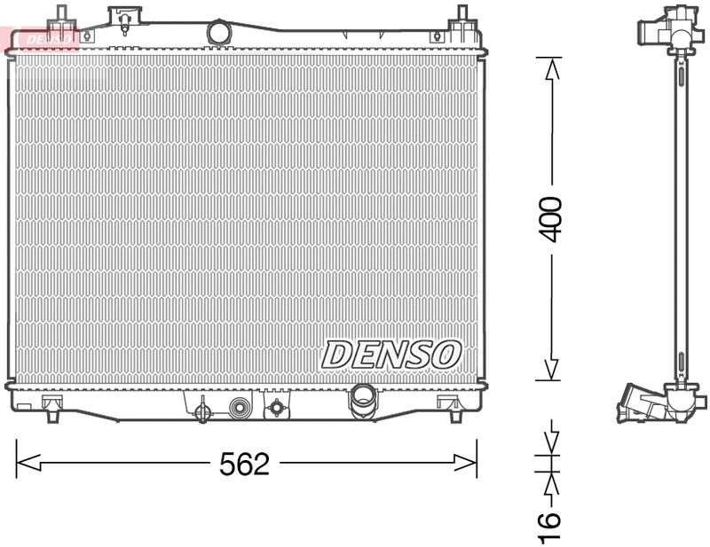 DRM40046 DENSO Радиатор, охлаждение двигателя