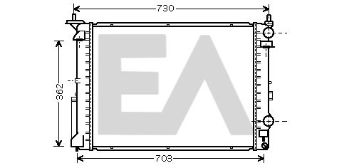 31R60068 EACLIMA Радиатор, охлаждение двигателя