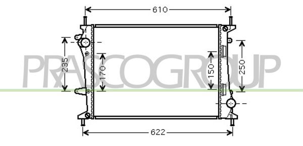 FT717R002 PRASCO Радиатор, охлаждение двигателя