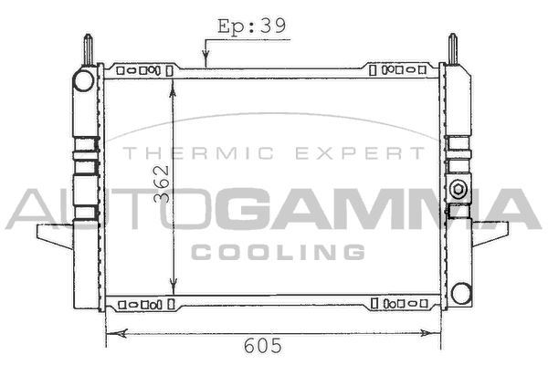 100391 AUTOGAMMA Радиатор, охлаждение двигателя