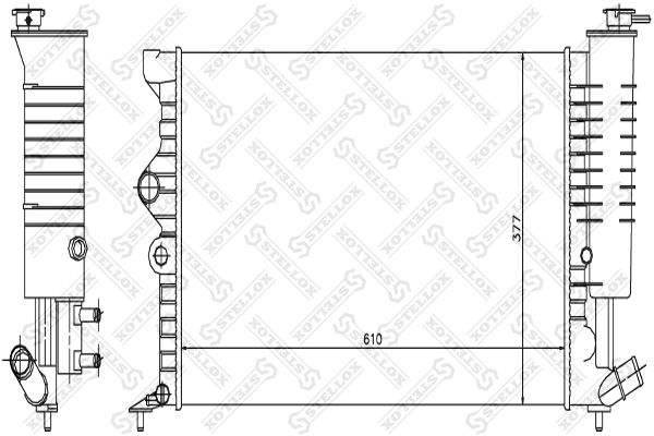 1025270SX STELLOX Радиатор, охлаждение двигателя