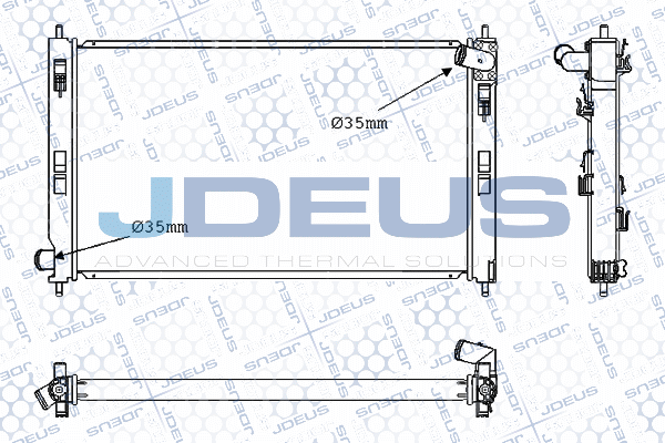 M0180240 JDEUS Радиатор, охлаждение двигателя