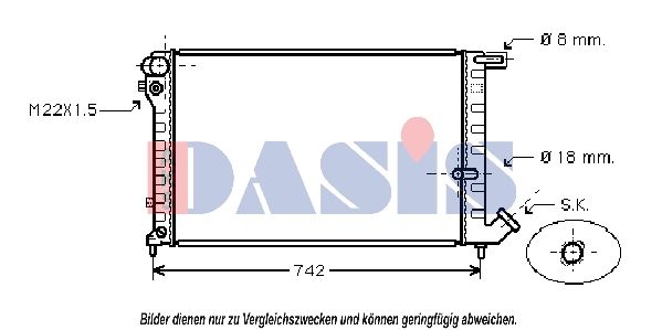 060950N AKS DASIS Радиатор, охлаждение двигателя