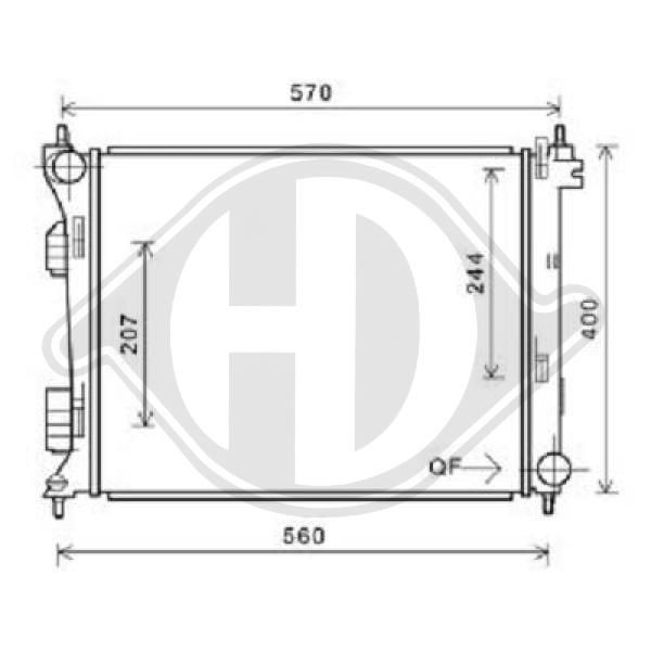 DCM3715 DIEDERICHS Радиатор, охлаждение двигателя