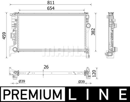 CR2334000P MAHLE Радиатор, охлаждение двигателя