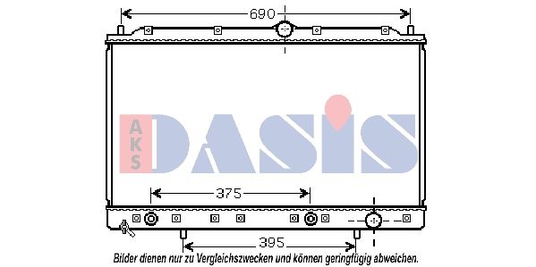 140064N AKS DASIS Радиатор, охлаждение двигателя