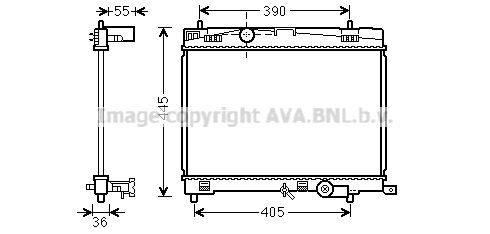 TO2716 AVA QUALITY COOLING Радиатор, охлаждение двигателя