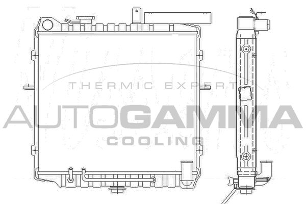 105261 AUTOGAMMA Радиатор, охлаждение двигателя