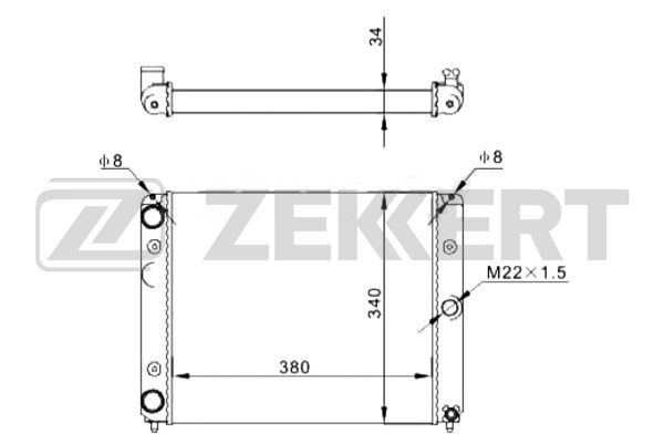 MK1509 ZEKKERT Радиатор, охлаждение двигателя