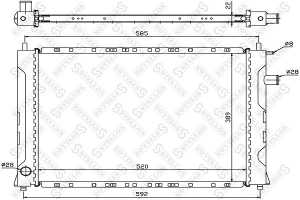 1026274SX STELLOX Радиатор, охлаждение двигателя