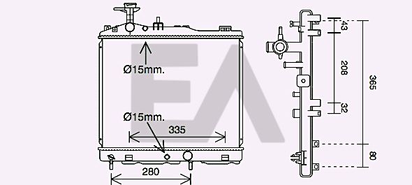 31R51119 EACLIMA Радиатор, охлаждение двигателя