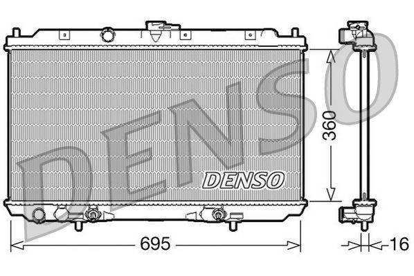 DRM46024 DENSO Радиатор, охлаждение двигателя