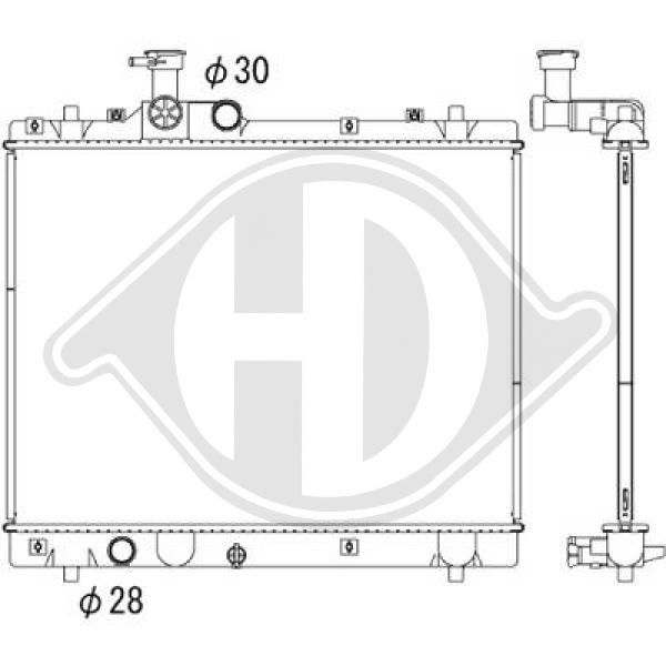 DCM3902 DIEDERICHS Радиатор, охлаждение двигателя