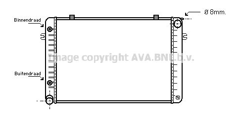 MS2092 AVA QUALITY COOLING Радиатор, охлаждение двигателя