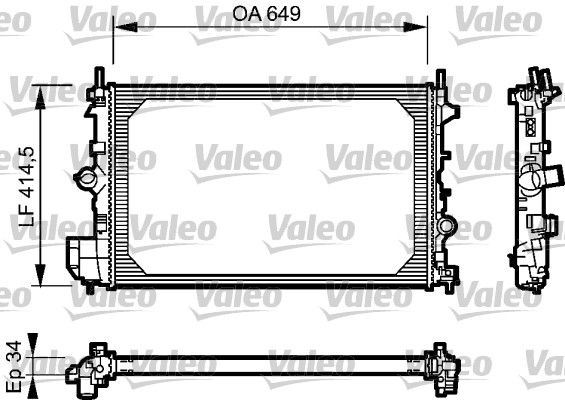 734412 VALEO Радиатор, охлаждение двигателя