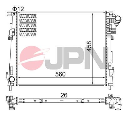 60C9039JPN JPN Радиатор, охлаждение двигателя