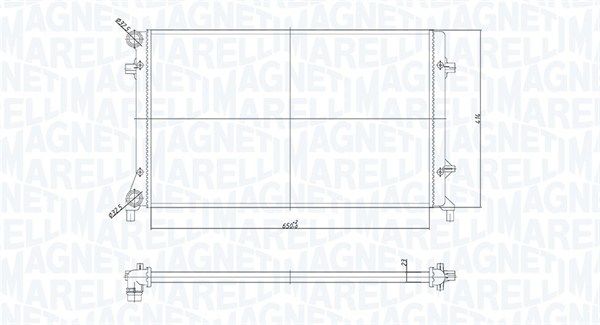 350213853000 MAGNETI MARELLI Радиатор, охлаждение двигателя