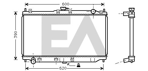 31R52055 EACLIMA Радиатор, охлаждение двигателя