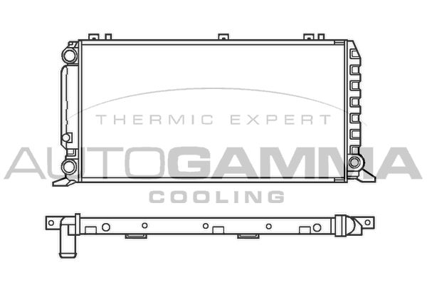 100047 AUTOGAMMA Радиатор, охлаждение двигателя