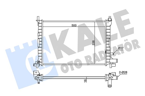342275 KALE OTO RADYATÖR Радиатор, охлаждение двигателя
