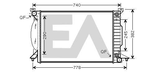 31R02042 EACLIMA Радиатор, охлаждение двигателя