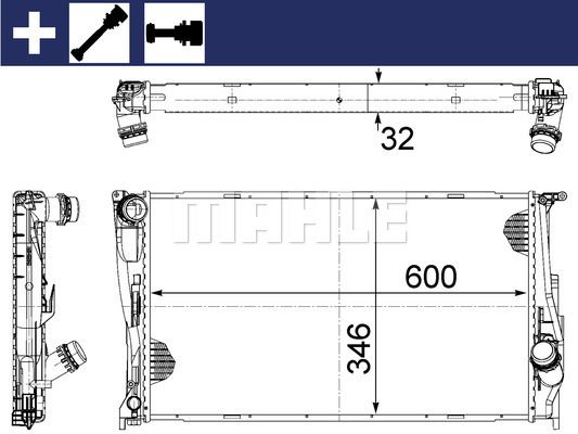 CR1086000S MAHLE Радиатор, охлаждение двигателя