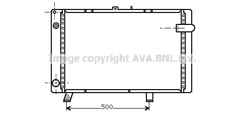 PE2044 AVA QUALITY COOLING Радиатор, охлаждение двигателя