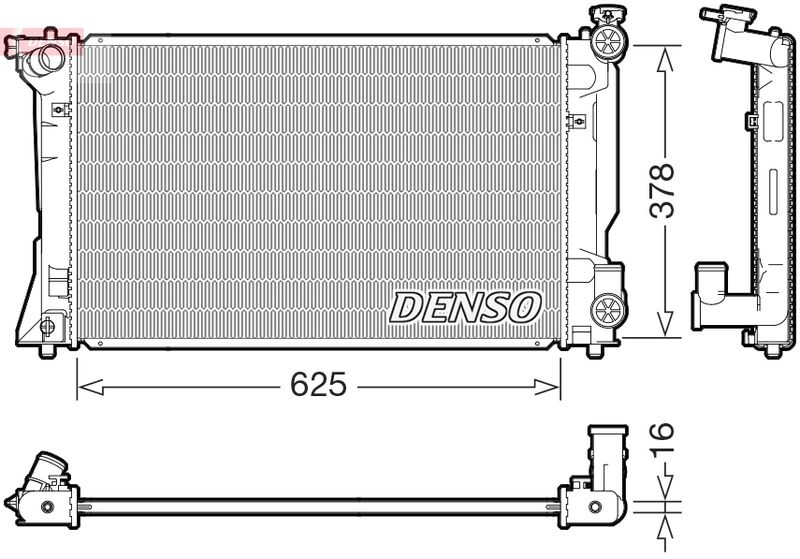 DRM50118 DENSO Радиатор, охлаждение двигателя