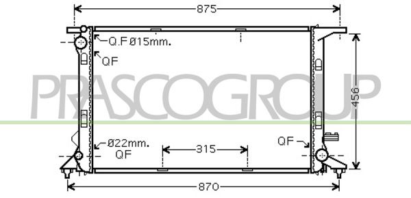 AD024R008 PRASCO Радиатор, охлаждение двигателя