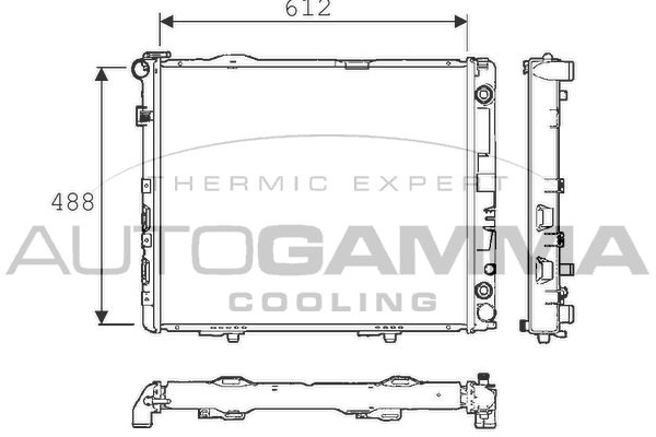 101335 AUTOGAMMA Радиатор, охлаждение двигателя