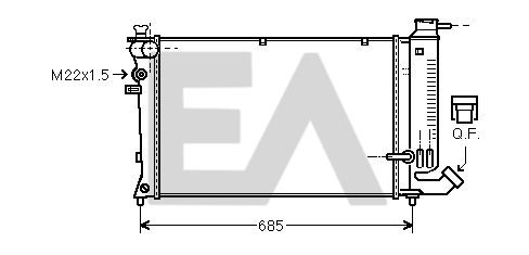 31R55079 EACLIMA Радиатор, охлаждение двигателя